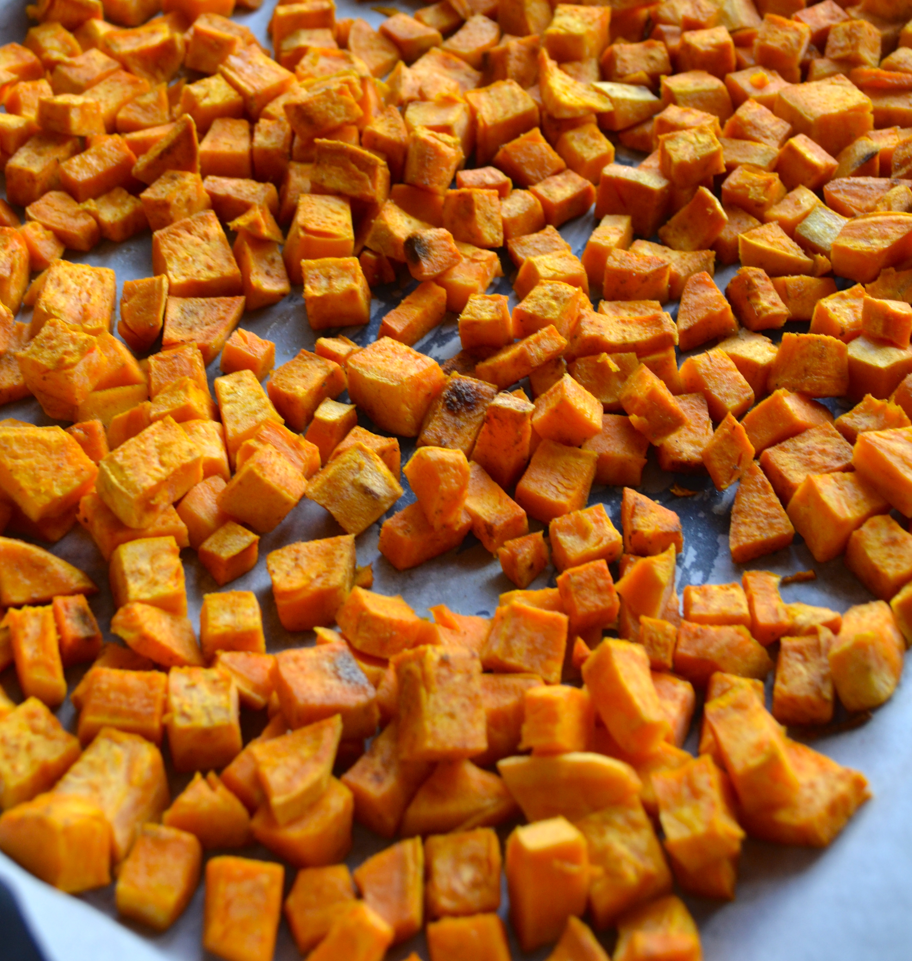 Sweet potato cubes